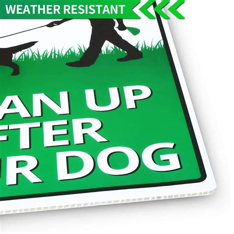 Clean Up After Your Dog Yard Sign 12x19 Inch Anley Flags