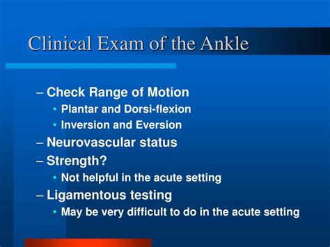 Ppt Ankle Anatomy And Exam Powerpoint Presentation Free Download