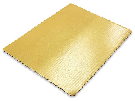 Scalloped Cake Pad 12 Sheet Gold S 17923 Uline