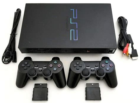 Buy Sony Ps2 Game System Gaming Console With 2 Wireless Controllers Playstation 2 Black Renewed