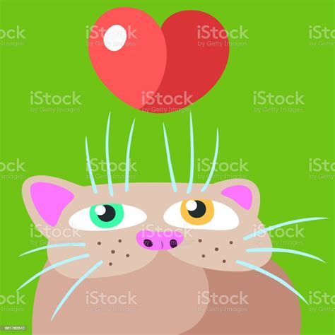 Cat In Love Illustration Stock Illustration Download Image Now
