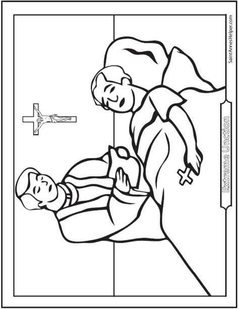 Bulletins feature a coloring page, word game and a. Catholic Sacraments: Sacrament of Extreme Unction coloring ...