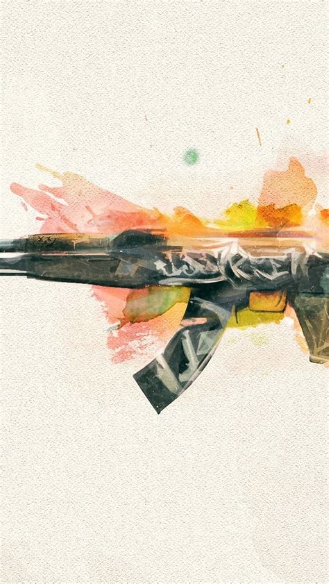 Ak 47 Gun Sketching Art Ak 47 Gun Sketching Art Drawing Colourful