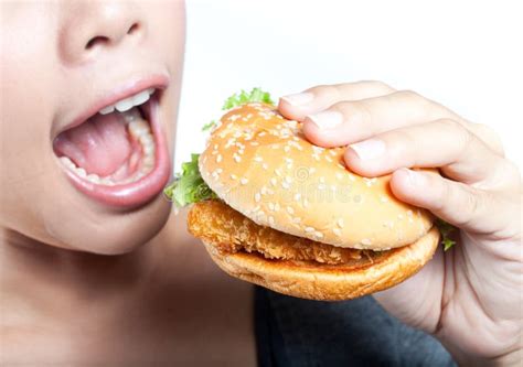 Eating Junk Food Stock Image Image Of Holding Bite 25913741