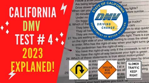 Californiaca Dmv Driving Test Set 4 Actual Test Questions 2023 And Correct Answers Explained