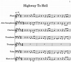 Highway To Hell - Sheet music for Flute, Alto Saxophone, Clarinet ...
