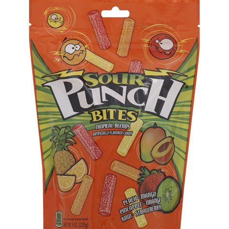 Sour Punch Bites Bites Tropical Blend Packaged Candy Needlers