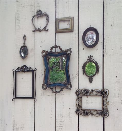 Antiqued Gold & Silver Wall Gallery w/Mirrors by ReFeatherYourNest
