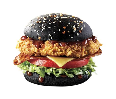 Kfc's hacker burger features original recipe chicken and a zinger chicken fillet credit: KFC Zinger Black Burger - Price, Review & Calories - Australia