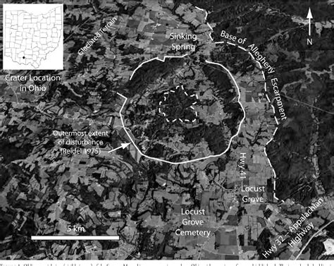 Figure 1 From A Revised Diameter For The Serpent Mound Impact Crater In