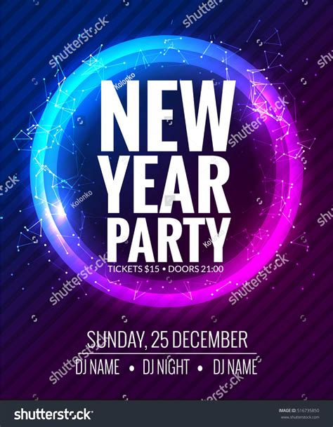 See more of party flyer templates on facebook. New Year Party Christmas Party Poster Stock Vector ...