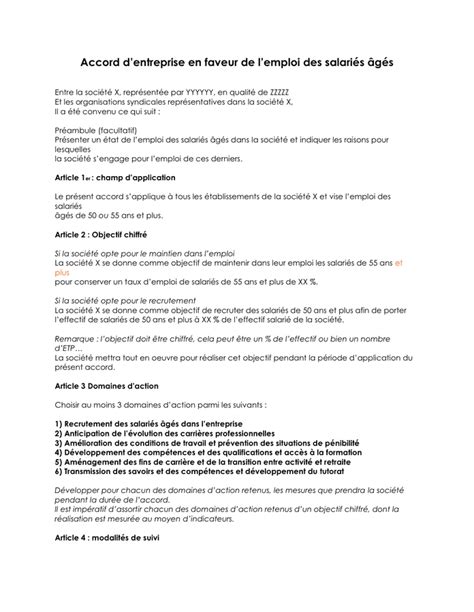 Modèle Daccord Téléchargement Gratuit Documents Pdf Word Et Excel