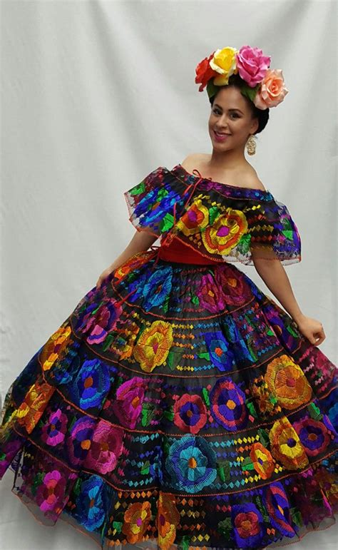 Vestido De Chiapas Traditional Mexican Dress Mexican Fashion
