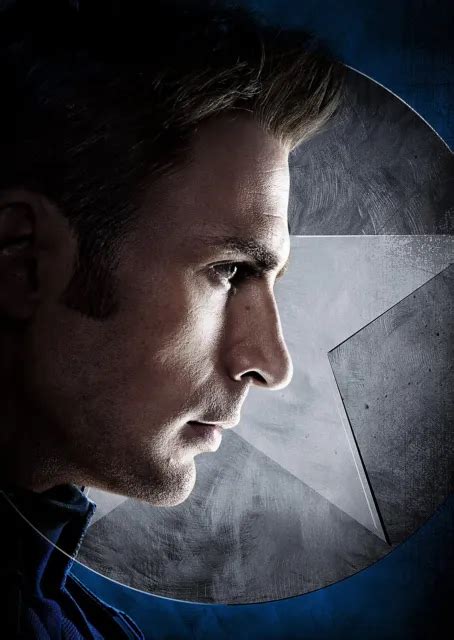 Capitan America Civil War Poster Textless Marvel Steve Rogers Chris