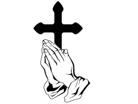 Download PRAYING HANDS and Cross Decal - Cross Decal Praying hands decal-RTIC Cup Decal Yeti Decal Window ...