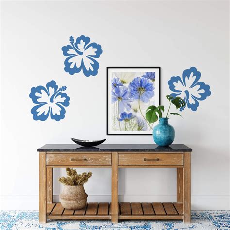 Hibiscus Flowers Wall Sticker Wall