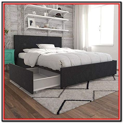 Full Size Bed Frame With Drawers Underneath Bedroom Home Decorating