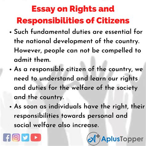 Essay On Rights And Responsibilities Of Citizens Rights And