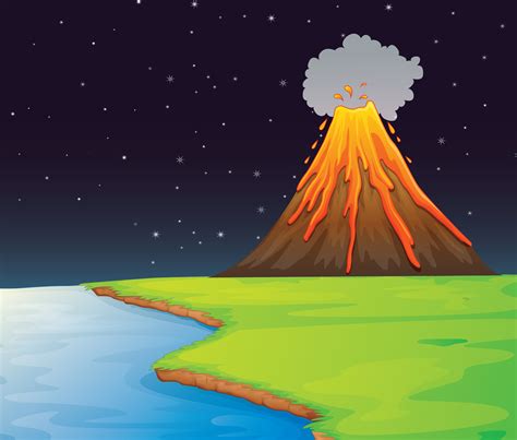 Volcano Background Free Vector Art 304 Free Downloads