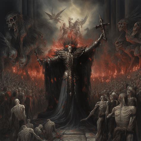 Grand Duke Of Hell Astaroth Among His Loyal Demons Rmidjourney