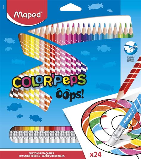 Maped Colour Oops Colorpeps 24 Colouring Pencils With Triangular