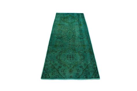 Produktion + import + verkauf aus einer hand ohne zwischenhändler! Carpetido Design Vintage-Teppich Läufer Grün in 230x90 ...