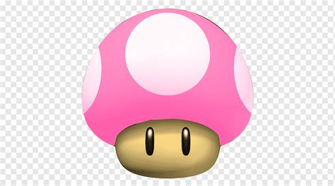 Ilustração de cogumelo rosa New Super Mario Bros Wii New Super Mario