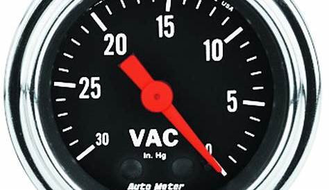 Auto Meter 2484 2-1/16" Vacuum, 0-30 In Hg, Traditional Chrome