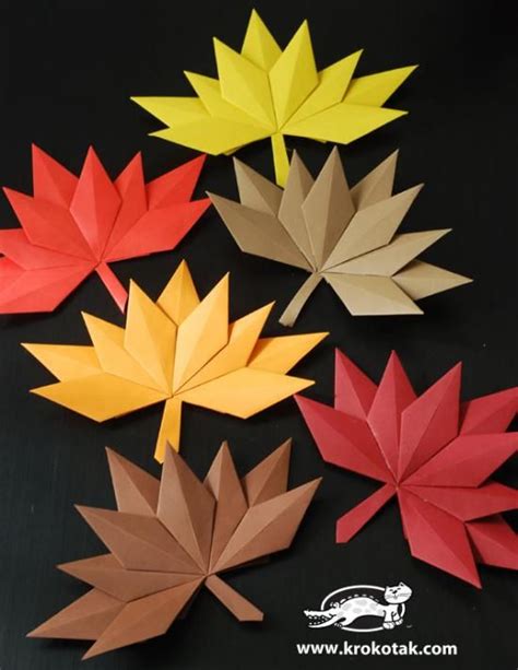 origami falevél színes Ötletek paper wreath diy fall paper crafts autumn paper