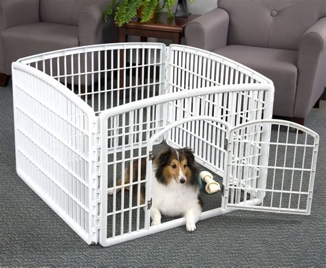 Pet yard containment pen with door. 4 Panel Containment Gate Fence For Pet Pen Dog Puppy ...