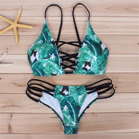conjunto de bikini para mujer bañador con relleno push up bañador bikini brasileño con