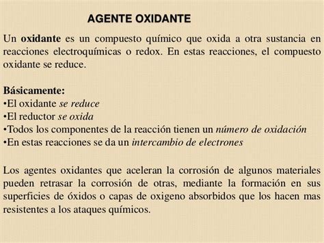 Agentes Oxidantes