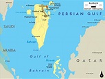 Bahrain Political Wall Map | Maps.com.com