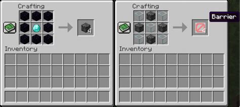 Bedrock And Barrier Crafting Minecraft Data Pack
