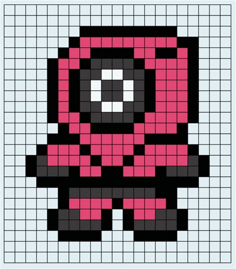 Squid Game Pixel Art Grid Pixel Art Pattern Pixel Art Grid Pixel Art