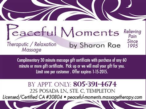 Peaceful Moments Paso Robles Daily News