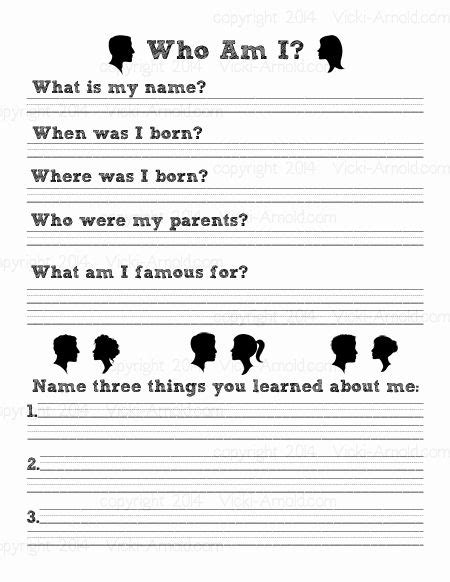 Autobiography Template For Elementary Students Fresh Free Biography