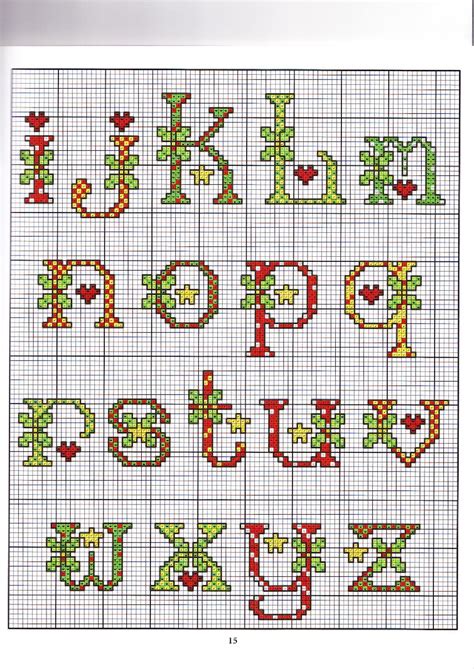 Go cross stitch crazy with our huge selection of free cross stitch patterns! Christmas folk art alphabet letters lower case i-z | Cross ...