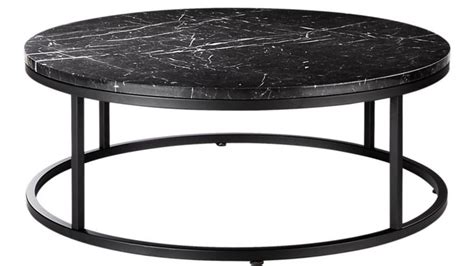 Save 15% in cart on select furniture with code july. Smart Round Black Marble Coffee Table + Reviews | CB2 in ...
