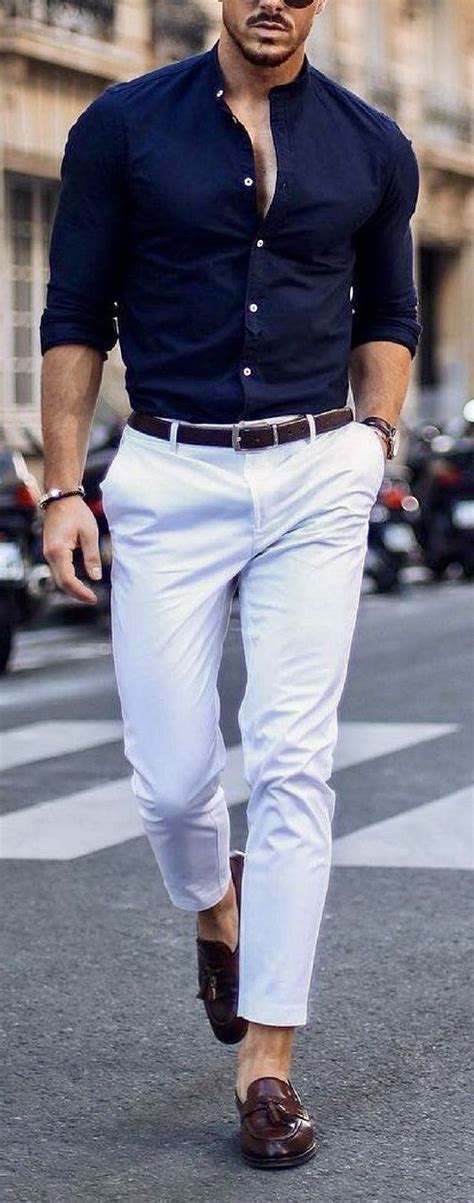 When wearing brown shoes with black pants you can combine these with most of the colors. Blue shirt with white pants brown shoes and black belt. # ...