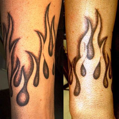 Black And White Flame Tattoos Flame Tattoos Tattoos Fire Tattoo