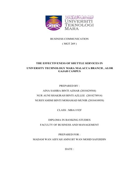 uitm assignment cover page william rampling