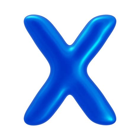 3d Alphabet Letter X With Blue Color 35750768 Png