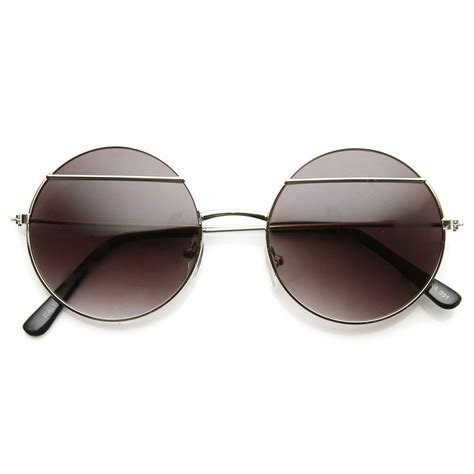 trendy womens round fashion eyelid metal sunglasses 9393 zerouv circle sunglasses oversized