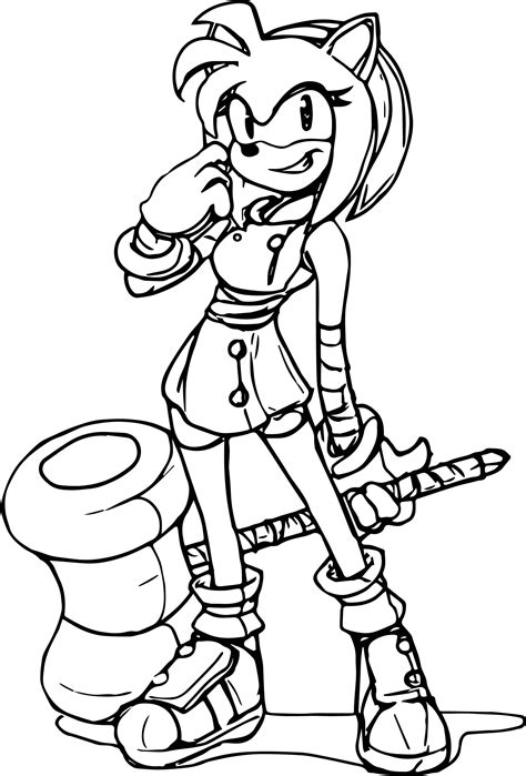 Amy Rose Sonic Coloring Page Printable My Xxx Hot Girl