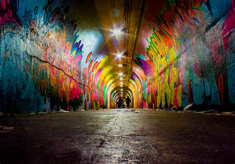 Tunnel Graffiti Painting Murals Tenstickers