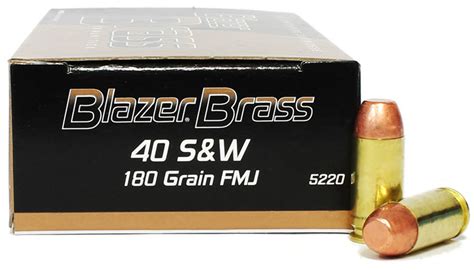40 Sandw 180 Grain Fmj Blazer Brass Ammunition For Sale In Stock Surplus Ammo