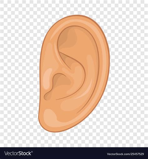 Ear Icon Cartoon Style Royalty Free Vector Image