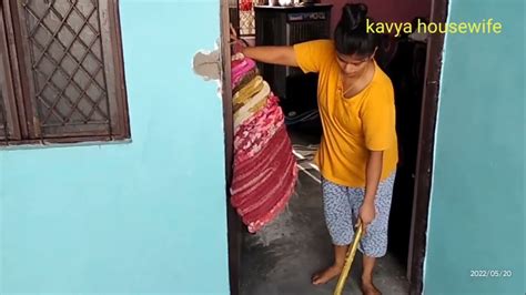 Cleaning And Washing Floor Vlog Indian Housewife Cleaning Vlog Downblouse Vlog Youtube