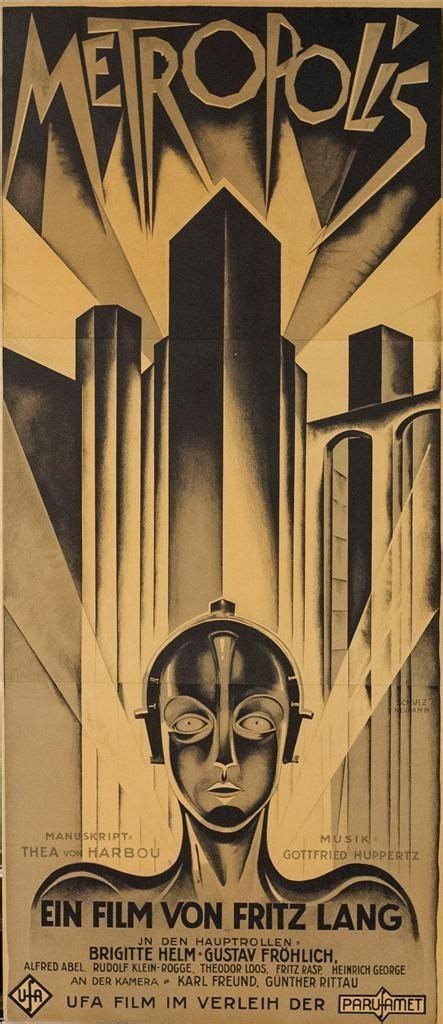 Metropolis 1927 3 Sheet Movie Poster Lithograph Art Deco Posters